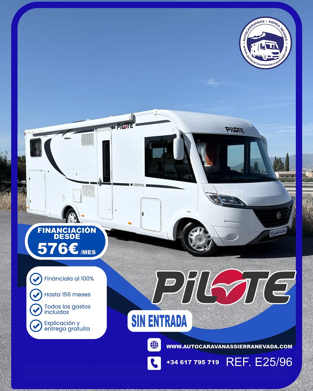 PILOTE ESSENTIEL G740
Autocaravanas Sierra Nevada empresa con más de 20 años de experiencia en el sector de venta de ocasión os ofrece esta magnífica casa rodante.🗣️👉 Para más información o precio 💵 consulté en nuestra página web
www.autocaravanassierranevada.com
➡️🌐💻 o haga click👉🖱️ en nuestro enlace ⬇️👇
https://autocaravanassierranevada.com/listings/pilote-g740/
¿Quieres pagar a plazos?
Llama y te informamos sin compromiso
📞617795719
📞621251555
EQUIPAMIENTO Y EXTRAS 👇
TIPO DE VEHICULO: AUTOCARAVANA INTEGRAL
Motor: Fiat Ducato 2.3 MultiJet 130cv
AÑO: 2017
KM: 98.000
Medidas exteriores: 7,40m x 3,00m
Plazas viajar: 4
Plazas dormir: 4
* Medida Garaje con doble portón XXL : (2,20m x 1,40m x 1,20m)
* Camas (Gemelas Ampliables / Colgante en cabina)
Extras y Equipamiento:
- Aire acondicionado(de motor)
- AirBag (conductor y copiloto)
- Velocidad de Crucero
- Cierre centralizado
- Elevalunas eléctricos (sólo conductor)
- Radio (CD-MP3-AUX-BT)
- Cámara de visión trasera
- Asientos giratorios
- Oscurecedores REMIS en cabina completa
- Mosquiteras en ventanas, claraboyas y puerta principal
- Claraboyas transparentes y Claraboya xxl en salón
- Frigo DOMETIC (220v, Gas, 12v, Auto) 160L capacidad
- Ducha con mampara separada de aseo
- Batería de 100ah.
- Placa solar de 100w.
- Calefacción Truma Inet Ready
- Tv 12v. (TDT-HDMI-USB)
- Escalón eléctrico de aluminio
- Toldo THULE de 4m.
- Ducha exterior
- Neumáticos reforzados especial camper
#autocaravanasgranada
#autocaravanaocasion
#autocaravanasdeocasion
#ventaautocaravana
#compraautocaravana
#autocaravanabarata
#caravaningandalucia
#autocaravanasur
#granadaturismo
#granadaocasion
#andaluciavanlife
#vanlife
#camperlife
#motorhome
#campervan
#viajarenautocaravana
#caravaninglife
#aventuraenruta
#viajeslibres
#escapadarural
#naturalezaylibertad
#viajarporelmundo
#rutavanlife
#descubreespaña
#autocaravanaspain