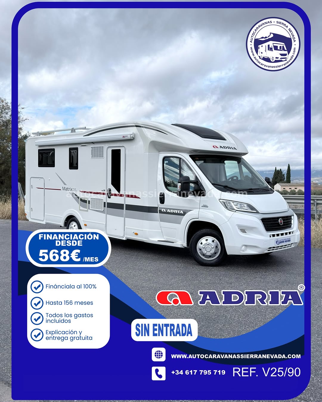 PERFILADA ADRIA MATRIX PLUS M670SC Autocaravanas Sierra Nevada empresa con más de 20 años de experiencia en el sector de venta de ocasión os ofrece esta magnífica casa rodante.🗣️👉 Para más información o precio 💵 consulté en nuestra página web www.autocaravanassierranevada.com ➡️🌐💻 o haga click👉🖱️ en nuestro enlace ⬇️👇 https://autocaravanassierranevada.com/listings/adria-matrix-plus-m670sc/ ¿Quieres pagar a plazos? Llama y te informamos sin compromiso 📞617795719 📞621251555 EQUIPAMIENTO Y EXTRAS 👇 TIPO DE VEHICULO: AUTOCARAVANA PERFILADA MOTOR: Fiat Ducato 2.3 Multijet 130cv AÑO: 2016 KM: 26.000€ Medidas exteriores: 7,30m x 2,90m Plazas 5 Extras y Equipamiento: * Medida maletero con doble portón: (2,15m x 1,20m x 0,90m) * Camas (Colgante Eléctrica en salón/Isla/salón convertible) * - Aire acondicionado de motor - AirBag(conductor y copiloto) - Velocidad de Crucero - Cierre centralizado - Espejos eléctricos - Elevalunas eléctricos - Radio (CD-BT-AUX) - Camara de Visión trasera - Sensor de Aparcamiento - Asientos giratorios - Oscurecedores REMIS en cabina completa - Persiana eléctrica - Mosquiteras en ventanas ,claraboyas y puerta principal - Claraboyas transparentes y Claraboya panorámica xxl en cabina - Frigo DOMETIC (220v, Gas, 12v, Auto) 160L capacidad - Horno - Extractor de Humos - Ducha con mampara separada de aseo - Baterías de 100ah. - Placa solar de 100w. - Calefacción Truma Inet Ready - Escalón de doble peldaño integrado - Toldo FIAMMAde 4m. - Escalera Trasera - Patas Estabilizadoras - Baca de aluminio - Neumáticos reforzados especial camper #autocaravanasgranada #autocaravanaocasion #autocaravanasdeocasion #ventaautocaravana #compraautocaravana #autocaravanabarata #caravaningandalucia #autocaravanasur #granadaturismo #granadaocasion #andaluciavanlife #vanlife #camperlife #motorhome #campervan #viajarenautocaravana #caravaninglife #aventuraenruta #viajeslibres #escapadarural #naturalezaylibertad #viajarporelmundo #rutavanlife #descubreespaña
