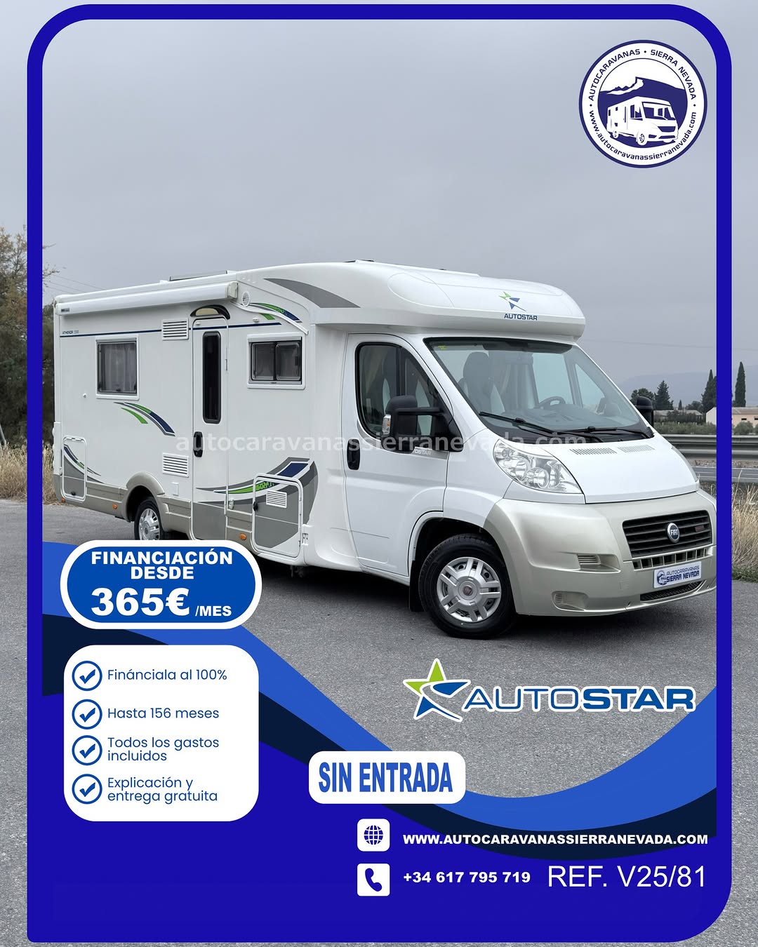 PERFILADA AUTOSTAR ATHENOR 598 Autocaravanas Sierra Nevada empresa con más de 20 años de experiencia en el sector de venta de ocasión os ofrece esta magnífica casa rodante.🗣️👉 Para más información o precio 💵 consulté en nuestra página web www.autocaravanassierranevada.com ➡️🌐💻 o haga click👉🖱️ en nuestro enlace ⬇️👇 https://autocaravanassierranevada.com/listings/autostar-athenor-598/ ¿Quieres pagar a plazos? Llama y te informamos sin compromiso 📞617795719 📞621251555 EQUIPAMIENTO Y EXTRAS 👇 TIPO DE VEHICULO: AUTOCARAVANA PERFILADA MOTOR: Fiat Ducato 2.3 Multijet 130cv AÑO: 2007 KM: 161.000km Medidas exteriores: 7,00m x 2,90m Plazas viajar: 4 Plazas para dormir: 2 Extras y Equipamiento: * Medida maletero con doble portón: (2,15m x 0,80m x 0,60m) * Camas (Isla) * Suspensión Neumática - Aire acondicionado de motor - AirBag (conductor y copiloto) - ASR - Cierre centralizado - Espejos eléctricos - Elevalunas eléctricos - Radio (CD-AUX) - Camara de Visión trasera - Asientos giratorios - Mosquiteras en ventanas y claraboyas - Claraboya XXL en salòn - Frigo THETFORD (220v, Gas, 12v, Auto) 180L capacidad - Horno - Extractor de Humos - Ducha con mampara dentro de aseo - Baterías de 100ah. - Placa solar de 100w. - Calefacción ALDE - Tv 12v.(TDT-HDMI-USB) - Escalón de doble peldaño integrado - Toldo THULE de 3m. - Ducha Exterior - Neumáticos reforzados especial camper #autocaravanasgranada #autocaravanaocasion #autocaravanasdeocasion #ventaautocaravana #compraautocaravana #autocaravanabarata #caravaningandalucia #autocaravanasur #granadaturismo #granadaocasion #andaluciavanlife #vanlife #camperlife #motorhome #campervan #viajarenautocaravana #caravaninglife #aventuraenruta #viajeslibres #escapadarural #naturalezaylibertad #viajarporelmundo #rutavanlife #descubreespaña