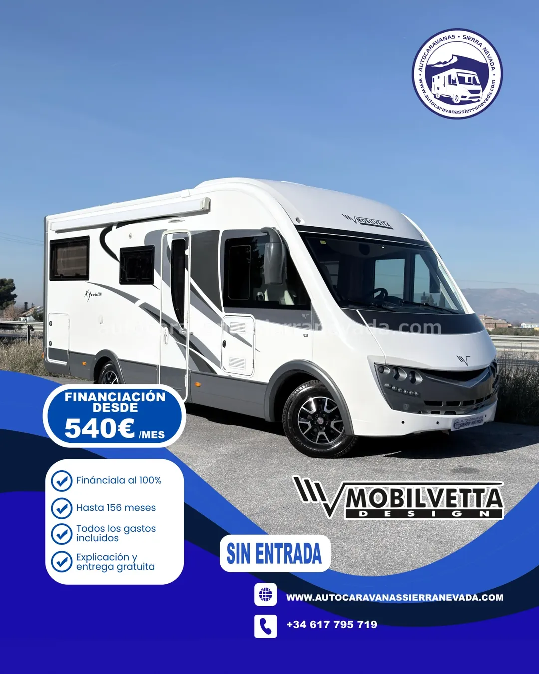 AUTOCARAVANA INTEGRAL MOBILVETTA K-YACHT 80 En Autocaravanas Sierra Nevada llevamos más de 20 años ayudando a nuestros clientes a cumplir el sueño de viajar con libertad. Nacimos en 2004 con una idea clara: ofrecer autocaravanas de segunda mano en estado impecable, seleccionadas con exigencia y revisadas con el máximo detalle. Cada vehículo pasa por una revisión exhaustiva de más de 30 puntos, realizada por técnicos especializados que garantizan su perfecto funcionamiento. Cada vehículo es revisado y reacondicionado a fondo, cuidando cada detalle para que luzca, funcione y se sienta como nuevo, preparado para ofrecer años de fiabilidad y disfrute. Para más información o precio 💵 consulté en nuestra web www.autocaravanassierranevada.com o haga click 👉🖱️ en nuestro enlace ⬇️👇 https://autocaravanassierranevada.com/listings/mobilvetta-k-yacht-80/ ¿Quieres pagar a plazos? Llama y te informamos sin compromiso 📞617 79 57 19 📞687 85 35 11 EQUIPAMIENTO Y EXTRAS 👇 MOTOR: FIAT DUCATO 2.3 MULTIJET 150cv AÑO: 2015 KM: 128.000 Medidas exteriores: 6,80m x 2,95m Plazas: 4 EXTRAS Y EQUIPAMIENTO * Medida maletero con doble acceso: (2,15m x 0,60m x 0,65m) * Camas (Colgante eléctrica en salón parte trasera/Colgante en cabina) *Suspensión Neumática *Doble Salón muy espacioso - Aire acondicionado (de motor) - Airbag (Piloto y Copiloto) - Velocidad Crucero - Espejos eléctricos (solo los de arriba) - Elevalunas eléctricas en conductor - Equipo Multimedia - Cámara de visión trasera Sensor de Aparcamiento - Asientos Giratorios - Oscurecedores REMIS en cabina - Parasoles manuales - Mosquiteras en ventanas, claraboyas y puerta principal - Claraboya xxl en salón - TurboVent en claraboya de WC - Frigo THETFORD (220v, Gas, 12v, Auto) 149L automático - Horno a gas - Extractor de Humos - Ducha con mampara de dentro de aseo - Batería de 95ah. - 3 Placa solar 100w - Calefacción Truma Inet Ready - 2 TV 12 V. - Doble peldaño integrado Toldo THULE de 4m. Portabicis THULE para 2 Ducha exterior - Neumáticos reforzados especial camper www.autocaravanassierranevada.com #autocaravanasgranada #autocaravanaocasion #autocaravanasdeocasion