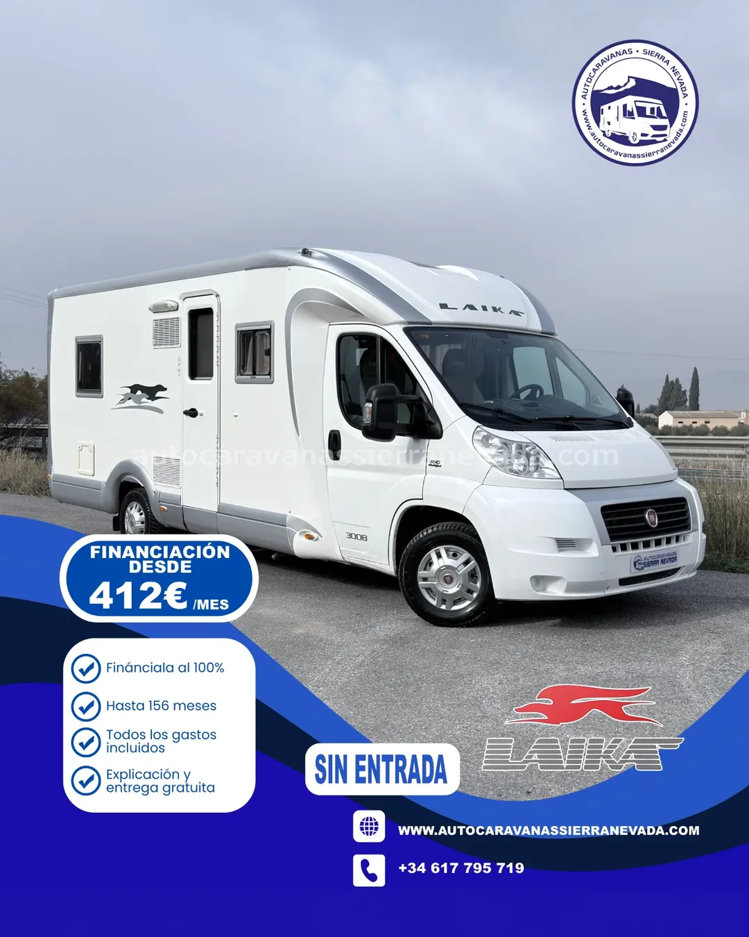 AUTOCARAVANA PERFILADA LAIKA KREOS 3008 Autocaravanas Sierra Nevada empresa con más de 20 años de experiencia en el sector de venta de ocasión os ofrece esta magnífica casa rodante.🗣️👉 Para más información o precio 💵 consulté en nuestra página web www.autocaravanassierranevada.com ➡️🌐💻 o haga click👉🖱️ en nuestro enlace ⬇️👇 https://autocaravanassierranevada.com/listings/laika-kreos-3008/ MOTOR: FIAT DUCATO 3.0 MULTIJET 160 CV AÑO: 2018 KM: 55.000 Medidas exteriores: 7,00m x 2,90m Plazas: 4 Extras y Equipamiento: - Medida maletero con doble acceso: (2,15m x 1,40m x 1, 00m) - Camas (Francesa/Salón convertible) - Aire acondicionado de motor - AirBags (conductor y copiloto) - ASR - Velocidad de Crucero - Cierre centralizado( en cabina ) - Espejos eléctricos - Elevalunas eléctricos - Equipo multimedia - Asientos giratorios - Mosquiteras en ventanas, claraboyas y Puerta principal - Claraboyas transparentes y claraboya panoramica XXL en cabina - Frigo DOMETIC (220v, Gas, 12v, Auto) 150 L capacidad - Horno a Gas - Extractor de humos - Ducha con mampara dentro de aseo - Bateria de 100ah - Calefacción Truma Combl - Escalón eléctrico de aluminio - 2 cierre de seguridad - Neumáticos reforzados especial camper www.autocaravanassierranevada.com #autocaravanasgranada #autocaravanaocasion #autocaravanasdeocasion