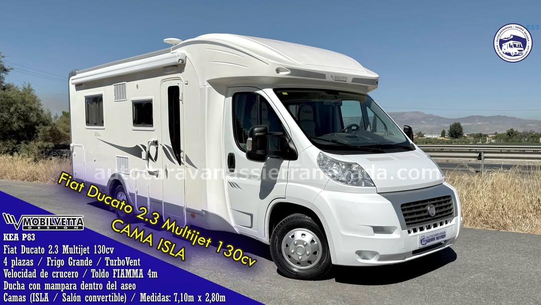 Perfilada MOBILVETTA KEA P83

Autocaravanas Sierra Nevada empresa con más de 20 años de experiencia en el sector de venta de ocasión os ofrece esta magnífica casa rodante.🗣️👉 Para más información o precio 💵 consulté en nuestra página web

www.autocaravanassierranevada.com

➡️🌐💻 o haga click👉🖱️ en nuestro enlace ⬇️👇

https://autocaravanassierranevada.com/listings/mobilvetta-kea-p83/

¿Quieres pagar a plazos?
Llama y te informamos sin compromiso

📞617795719
📞621251555

Extras 👇

MOTOR:Fiat Ducato 2.3 MultiJet 130cv
AÑO: 2010
KM:135.000
Medidas: 7,10m x 2,80m
Plazas viajar: 4
Plazas dormir: 4
* Medida Garaje con doble portón : (2,20m x 0,75m x 0,80m)
* Camas (Isla/ Salón Convertible)

Extras:
Aire acondicionado.
AirBag(conductor y copiloto)
A.S.R (Sistema antiderrapaje)
Velocidad de Crucero.
Cierre centralizado(en cabia)
Espejos eléctricos.
Elevalunas eléctricos.
Radio (USB-BT-AUX-SD)
Asientos giratorios.
Mosquiteras en ventanas, claraboyas y puerta principal.
Claraboyas XXL en salón.
TurboVent.
Frigo DOMETIC (220v, Gas, 12v, Auto) 150L capacidad.
Extractor de humos.
Ducha con mampara dentro de aseo.
Batería de 95ah.
Placa solar de 100w.
Calefacción Truma Combi.
Tv 12v. (TDT-HDMI-USB)
Escalón de doble peldaño integrado.
Toldo FIAMMA de 4m.
2 Cierres de seguridad.
Ducha exterior.
Neumáticos reforzados especial camper.

#autocaravanastyle #viajarconniños #viajarenautocaravanaconniños #roadtrip #autocaravanaadventure #ventadeautocaravanas #autocaravanassierranevada #autocaravantravel #autocaravanaenlaplaya #kitcamping #differentholidays #camaisla #motorhome #caravanas1000 #camper #motorhome