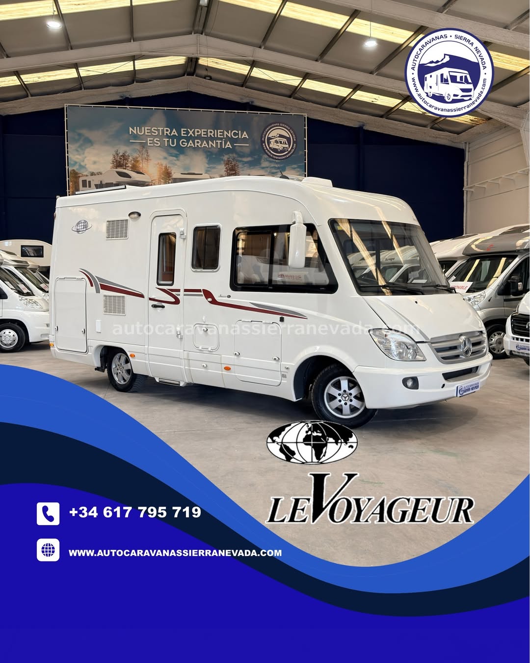 E25/57 AUTOCARAVANA INTEGRAL LE VOYAGEUR LXV575 En Autocaravanas Sierra Nevada llevamos más de 22 años ayudando a nuestros clientes a cumplir el sueño de viajar con libertad. Cada vehículo es revisado y reacondicionado a fondo, cuidando cada detalle para que luzca, funcione y se sienta como nuevo, preparado para ofrecer años de fiabilidad y disfrute. Para más información o precio 💵 consulté en nuestra web www.autocaravanassierranevada.com o haga click 👉🖱️ en nuestro enlace ⬇️👇 https://autocaravanassierranevada.com/autocaravanas/le-voyageur-lxv575-e26-57/ ¿Quieres pagar a plazos? Llama y te informamos sin compromiso 📞617 79 57 19 📞687 85 35 11 EQUIPAMIENTO Y EXTRAS 👇 MOTOR: MERCEDES 3.0 DCI 190CV AÑO: 2011 KM: 187.000 Medidas exteriores: 6,30m x 2,90m Plazas: 4 Extras y Equipamiento: Medidas maletero doble portón: (2,18m x 0,58m x 0,28m) Camas (Colgante eléctrica en cabina) Aire acondicionado (de motor) Airbag(conductor) Velocidad de Crucero ASR (Sistema antiderrapaje) SRS Cierre centralizado(en cabina) Elevalunas eléctricos (conductor) Espejos eléctricos Equipo Multimedia Asientos giratorios Oscurecedores REMIS en cabina completa Mosquiteras en ventanas, claraboyas y puerta principal Claraboyas transparentes y claraboya xxl en salón Frigo DOMETIC (220v, Gas, 12v, Auto) 154L Extractor de humos Ducha con mampara dentro de aseo 1 Batería de 95ah. 1 Placa Solar de 100w Calefacción caldera Alde Escalón eléctrico de aluminio Ducha exterior Maleteros laterales extraíbles Rueda de repuesto Neumáticos reforzados especial camper www.autocaravanassierranevada.com #autocaravanasgranada #autocaravanaocasion #autocaravanasdeocasion #ventaautocaravana #compraautocaravana #autocaravanabarata #caravaningandalucia #autocaravanasur #granadaturismo #granadaocasion #andaluciavanlife #vanlife #camperlife #motorhome #campervan #viajarenautocaravana #caravaninglife #aventuraenruta #viajeslibres #escapadarural #naturalezaylibertad #viajarporelmundo #rutavanlife #descubreespaña