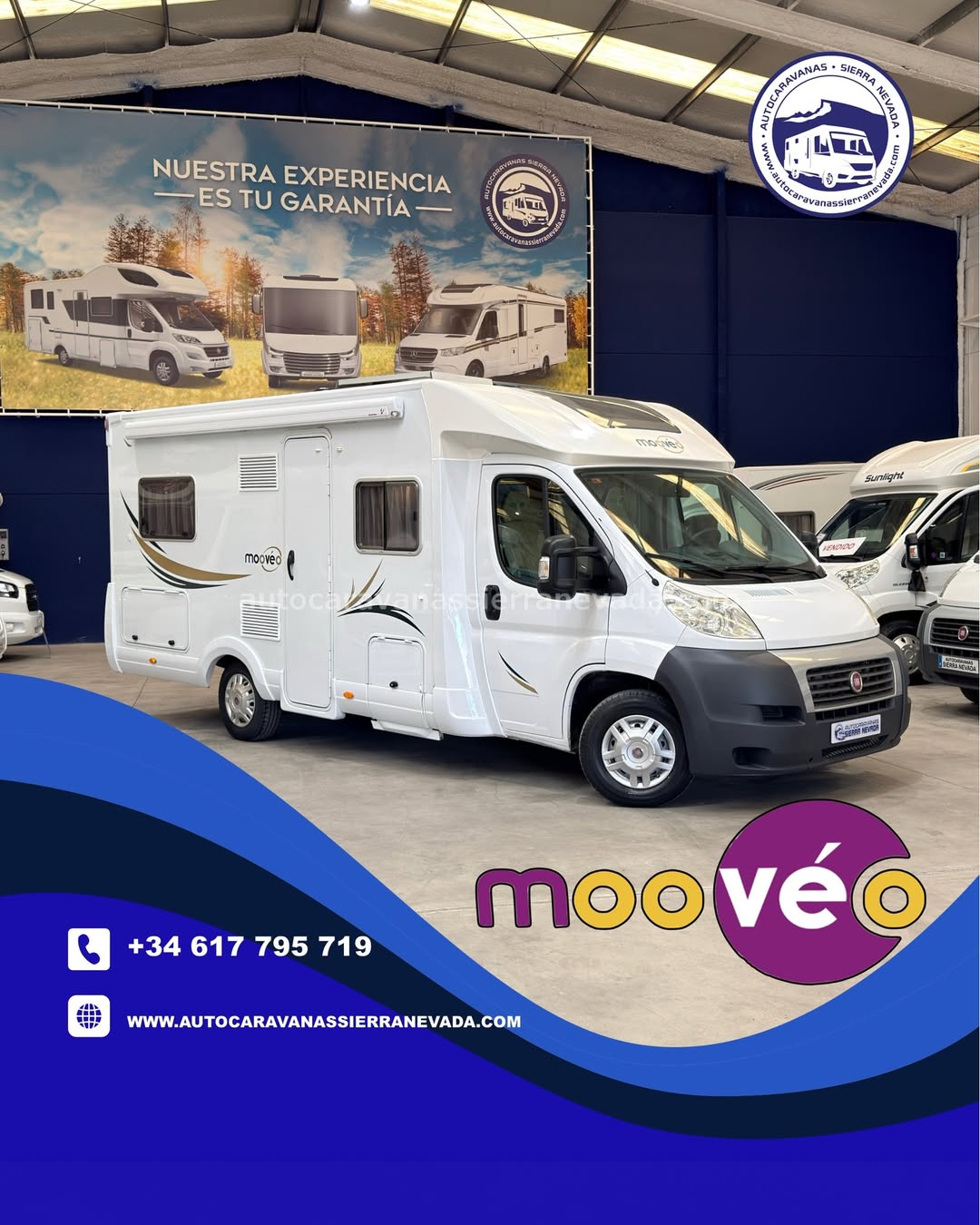 E26/36 AUTOCARAVANA PERFILADA MOOVEO P7 En Autocaravanas Sierra Nevada llevamos más de 22 años ayudando a nuestros clientes a cumplir el sueño de viajar con libertad. Cada vehículo es revisado y reacondicionado a fondo, cuidando cada detalle para que luzca, funcione y se sienta como nuevo, preparado para ofrecer años de fiabilidad y disfrute. Para más información o precio 💵 consulté en nuestra web www.autocaravanassierranevada.com o haga click 👉🖱️ en nuestro enlace ⬇️👇 https://autocaravanassierranevada.com/autocaravanas/mooveo-p7-e26-36/ ¿Quieres pagar a plazos? Llama y te informamos sin compromiso 📞617 79 57 19 📞687 85 35 11 EQUIPAMIENTO Y EXTRAS 👇 MOTOR: FIAT DUCATO 2.3 MULTIJET 130cv AÑO: 2011 KM: 95.000 Medidas exteriores: 6,70m x 2,80m Plazas: 4 Extras y Equipamiento: * Medidas maletero: (1,45m x 1,35m x 0,56m) * Camas (Francesa/Salón convertible) Aire acondicionado (de motor) Airbag(en conductor) Cierre centralizado(en cabina) Espejos eléctricos Elevalunas eléctricos Equipo Multimedia Asientos giratorios Mosquiteras en ventanas, claraboyas y puerta principal Claraboyas transparentes y claraboya xxl en salón Frigo THETFORD (220v, Gas, 12v, Auto) 145L Extractor de humos Ducha con mampara dentro de aseo Batería de 95ah. Placa Solar de 100w Calefacción truma combi Escalón doble peldaño integrado Toldo FIAMMA de 3,5m Portabicis para 3 Neumáticos reforzados especial camper www.autocaravanassierranevada.com #autocaravanasgranada #autocaravanaocasion #autocaravanasdeocasion #ventaautocaravana #compraautocaravana #autocaravanabarata #caravaningandalucia #autocaravanasur #granadaturismo #granadaocasion #andaluciavanlife #vanlife #camperlife #motorhome #campervan #viajarenautocaravana #caravaninglife #aventuraenruta #viajeslibres #escapadarural #naturalezaylibertad #viajarporelmundo #rutavanlife #descubreespaña