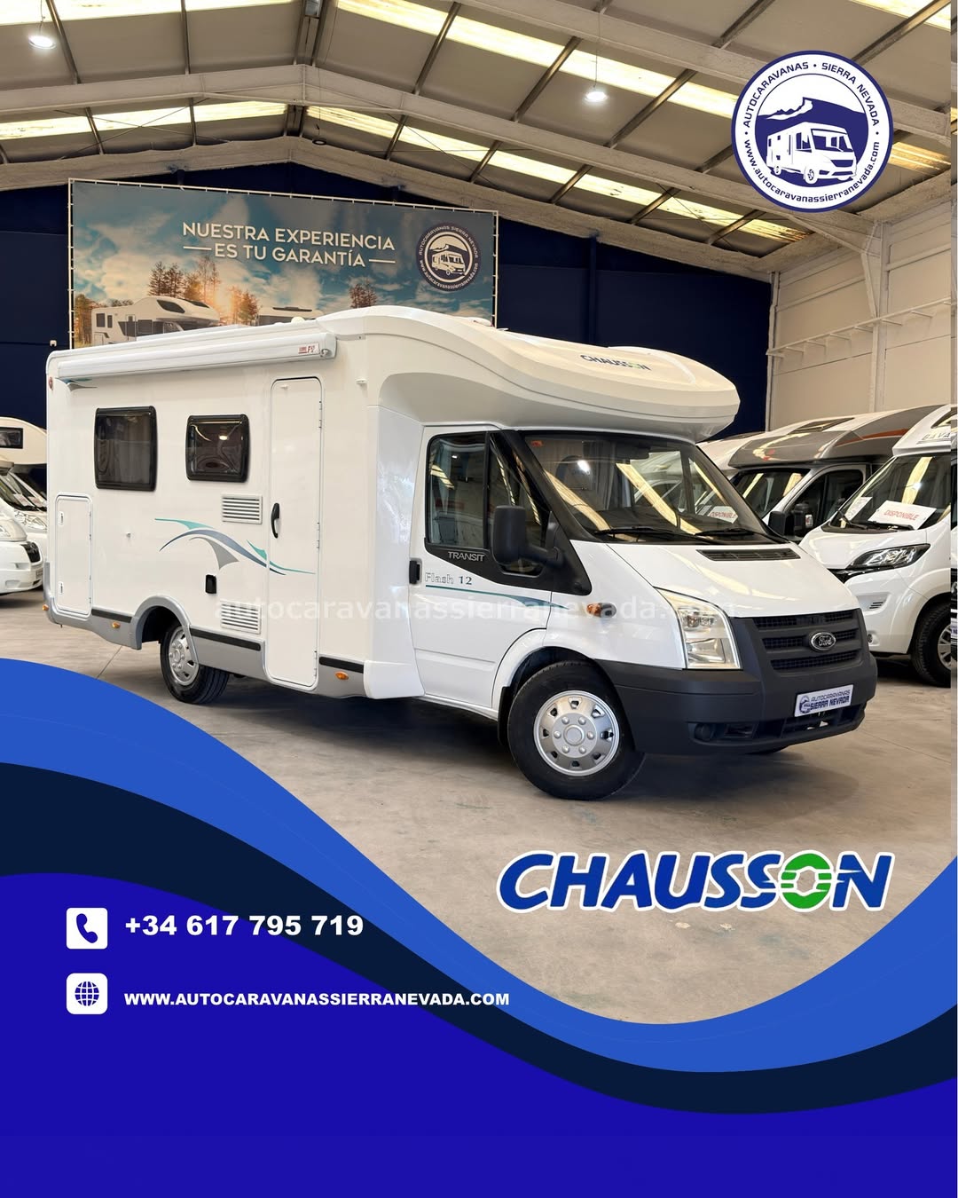 E26/39 AUTOCARAVANA PERFILADA CHAUSSON FLASH 12 En Autocaravanas Sierra Nevada llevamos más de 22 años ayudando a nuestros clientes a cumplir el sueño de viajar con libertad. Cada vehículo es revisado y reacondicionado a fondo, cuidando cada detalle para que luzca, funcione y se sienta como nuevo, preparado para ofrecer años de fiabilidad y disfrute. Para más información o precio 💵 consulté en nuestra web www.autocaravanassierranevada.com o haga click 👉🖱️ en nuestro enlace ⬇️👇 https://autocaravanassierranevada.com/autocaravanas/chausson-flash-12-e26-39/ ¿Quieres pagar a plazos? Llama y te informamos sin compromiso 📞617 79 57 19 📞687 85 35 11 DESCRIPCIÓN TECNICA: MOTOR: FORD 2.2 TCDI 140CV AÑO: 2010 KM: 75.000 Medidas exteriores: 6,60m x 2,80m Plazas: 4 Extras y Equipamiento: Medidas maletero con doble portón: (2,15m x 0,80m x 0,80m) Camas (Isla/Salón convertible para 1) CADENA DE DISTRIBUCIÓN Aire acondicionado (de motor) Airbag(en conductor y copiloto) Velocidad de Crucero Cierre centralizado(en cabina) Elevalunas eléctricos Espejos eléctricos Equipo Multimedia Asientos giratorios Mosquiteras en ventanas y claraboyas Claraboyas transparentes y claraboya xxl en salón Frigo THERFORD (220v, Gas, 12v, Auto) 97L Ducha con mampara dentro de aseo 1 Batería de 95ah 1 Placa Solar de 100w 1 TV a 12V. Calefacción webasto a gasoil Escalón doble peldaño integrado Toldo FIAMMA de 3.5m Portabicis para 2 Neumáticos reforzados especial camper www.autocaravanassierranevada.com #autocaravanasgranada #autocaravanaocasion #autocaravanasdeocasion #ventaautocaravana #compraautocaravana #autocaravanabarata #caravaningandalucia #autocaravanasur #granadaturismo #granadaocasion #andaluciavanlife #vanlife #camperlife #motorhome #campervan #viajarenautocaravana #caravaninglife #aventuraenruta #viajeslibres #escapadarural #naturalezaylibertad #viajarporelmundo #rutavanlife #descubreespaña