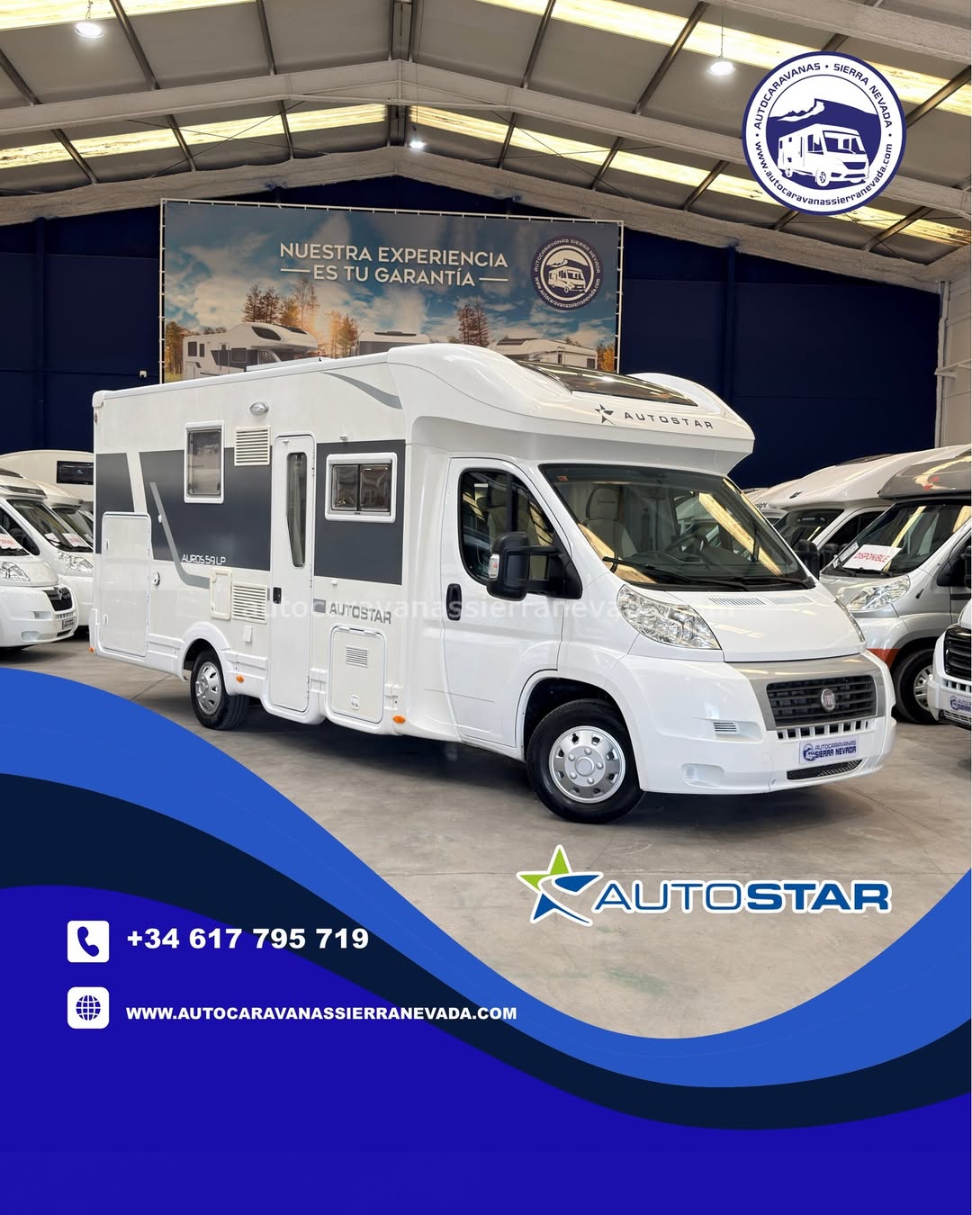26/18 AUTOCARAVANA PERFILADA AUTOSTAR AUROS 59LP En Autocaravanas Sierra Nevada llevamos más de 22 años ayudando a nuestros clientes a cumplir el sueño de viajar con libertad. Cada vehículo es revisado y reacondicionado a fondo, cuidando cada detalle para que luzca, funcione y se sienta como nuevo, preparado para ofrecer años de fiabilidad y disfrute. Para más información o precio 💵 consulté en nuestra web www.autocaravanassierranevada.com o haga click 👉🖱️ en nuestro enlace ⬇️👇 https://autocaravanassierranevada.com/autocaravanas/autostar-auros-59lp-26-18/ ¿Quieres pagar a plazos? Llama y te informamos sin compromiso 📞617 79 57 19 📞687 85 35 11 EQUIPAMIENTO Y EXTRAS 👇 MOTOR: FIAT DUCATO 2.3 MULTIJET 130cv AÑO: 2011 KM: 70.000 Medidas exteriores: 7,20m x 2,86m Plazas: 5 Extras y Equipamiento: Medidas maletero con doble portón: (2,17m x 1,15m x 1,21m) Camas (Transversal/Colgante eléctrica en Salón) Aire acondicionado (de motor) Airbag(Conductor y Copiloto) Velocidad de Crucero Cierre centralizado(en cabina) Elevalunas eléctricos (conductor) Espejos eléctricos Equipo Multimedia Asientos giratorios Oscurecedores REMIS en cabina completa Camara de Vision Trasera Mosquiteras en ventanas y claraboyas Ventana PRACTICABLE con mosquitera en puerta principal Claraboyas transparentes y panorámica xxl en cabina Frigo DOMETIC (220v, Gas, 12v, Auto) 168L Extractor de humos Ducha con mampara separada de aseo Batería de 95ah Escalon doble peldaño integrado 1 Placa Solar de 100w Calefacción Truma combi Neumáticos reforzados especial camper www.autocaravanassierranevada.com #autocaravanaocasion #autocaravanasdeocasion #ventaautocaravana #compraautocaravana #autocaravanabarata #caravaningandalucia #autocaravanasur #granadaturismo #granadaocasion #andaluciavanlife #vanlife #camperlife #motorhome #campervan #viajarenautocaravana #caravaninglife #aventuraenruta #viajeslibres #escapadarural #naturalezaylibertad #viajarporelmundo #rutavanlife #descubreespaña