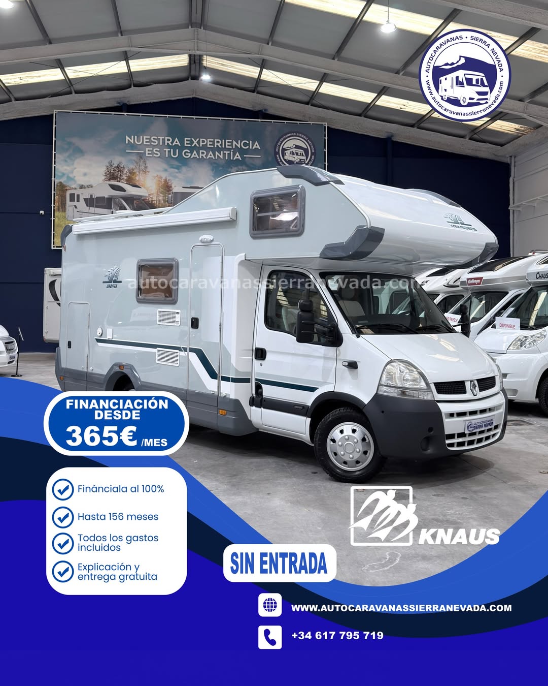 AUTOCARAVANA CAPUCHINA KNAUS ORBITER En Autocaravanas Sierra Nevada llevamos más de 20 años ayudando a nuestros clientes a cumplir el sueño de viajar con libertad. Cada vehículo es revisado y reacondicionado a fondo, cuidando cada detalle para que luzca, funcione y se sienta como nuevo, preparado para ofrecer años de fiabilidad y disfrute. Para más información o precio 💵 consulté en nuestra web www.autocaravanassierranevada.com o haga click 👉🖱️ en nuestro enlace ⬇️👇 https://autocaravanassierranevada.com/listings/knaus-orbiter-e25-112/ ¿Quieres pagar a plazos? Llama y te informamos sin compromiso 📞617 79 57 19 📞687 85 35 11 EQUIPAMIENTO Y EXTRAS 👇 MOTOR: RENAULT 2.5 DCI 120CV AÑO: 2007 KM: 115.000 Medidas exteriores: 6,20m x 3,20m Plazas: 6 Extras y Equipamiento: * Medidas maletero: (2,15m x 0,90m x 1,60m) * Camas (Literas/ Capuchina/Salón Convertible) - Aire acondicionado (de motor) - AirBag (conductor) - Espejos eléctricos - Elevalunas eléctricos - Equipo Multimedia - Cámara de visión trasera - Asientos Giratorio - Mosquiteras en ventanas ,claraboyas y puerta principal - Claraboya xxl en salón - Frigo DOMETIC (220v, Gas, 12v) 105L - Ducha dentro de aseo - Batería de 100ah. - 2 Placa solar 100w - Calefacción Trumatic C - TV. - Escalón doble peldaño integrado - Toldo OMNI V10 de 3,5m. - Escalera trasera - Baca de aluminio - Patas estabilizadoras - Portabicis para 3 - Neumáticos reforzados especial camper www.autocaravanassierranevada.com #autocaravanasgranada #autocaravanaocasion #autocaravanasdeocasion