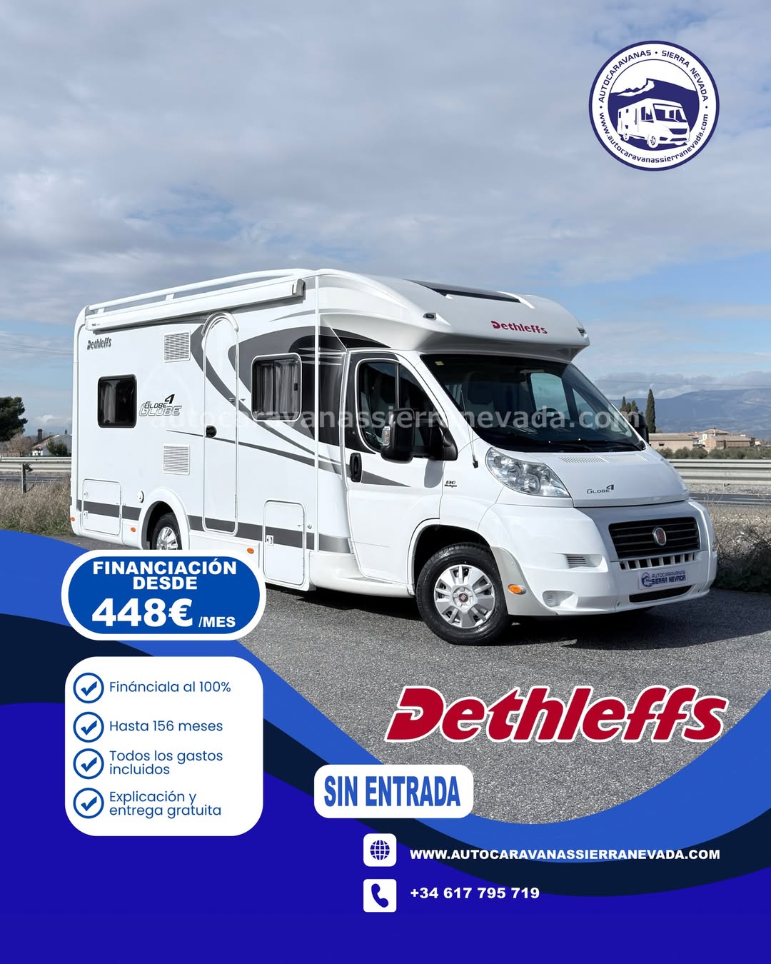 AUTOCARAVANA PERFILADA DETHLEFFS GLOBE 4 En Autocaravanas Sierra Nevada llevamos más de 20 años ayudando a nuestros clientes a cumplir el sueño de viajar con libertad. Cada vehículo es revisado y reacondicionado a fondo, cuidando cada detalle para que luzca, funcione y se sienta como nuevo, preparado para ofrecer años de fiabilidad y disfrute. Para más información o precio 💵 consulté en nuestra web www.autocaravanassierranevada.com o haga click 👉🖱️ en nuestro enlace ⬇️👇 https://autocaravanassierranevada.com/listings/dethleffs-globe-4-e25-115/ ¿Quieres pagar a plazos? Llama y te informamos sin compromiso 📞617 79 57 19 📞687 85 35 11 EQUIPAMIENTO Y EXTRAS 👇 PERFILADA DETHLEFFS GLOBE 4 MOTOR: FIAT DUCATO 2.3 MULTIJET 130cv AÑO: 2013 KM: 80.000 Medidas exteriores: 7,00m x 2,90m Plazas: 4 Extras y Equipamiento: * Medidas maletero doble portón : (1,20m x 1,40m x 0,70m) * Camas (Colgante en Salón /Francesa) * Cambio Automático * Chasis Alko - Aire acondicionado (de motor) - Airbag (Conductor y Copiloto) - Velocidad de Crucero - Cierre Centralizado (en cabina) - Espejos eléctricos - Elevalunas eléctricos - Equipo Multimedia - Cámara de visión trasera - Asientos Giratorios - Oscurecedores REMIS en cabina completa - Mosquiteras en ventanas ,claraboyas y puerta principal - Claraboya transparentes y Claraboya panorámica xxl en cabina - Frigo TDOMETIC (220v, Gas, 12v, Auto) 190L - Ducha con mampara dentro de aseo - Batería de 100ah. - Placa solar 100w - Calefacción Truma Combi - TV 12 V. - Escalón eléctrico de aluminio - Toldo THULE de 4m. - Baca de aluminio - Portabicis para 2 - Neumáticos reforzados especial camper www.autocaravanassierranevada.com #autocaravanasgranada #autocaravanaocasion #autocaravanasdeocasion #ventaautocaravana #compraautocaravana #autocaravanabarata #caravaningandalucia #autocaravanasur #granadaturismo #granadaocasion #andaluciavanlife #vanlife #camperlife #motorhome #campervan #viajarenautocaravana #caravaninglife #aventuraenruta #viajeslibres #escapadarural #naturalezaylibertad #viajarporelmundo #rutavanlife #descubreespaña AUTOCARAVANA PERFILADA DETHLEFFS GLOBE 4 En Autocaravanas Sierra Nevada llevamos más de 20 años ayudando a nuestros clientes a cumplir el sueño de viajar con libertad. Cada vehículo es revisado y reacondicionado a fondo, cuidando cada detalle para que luzca, funcione y se sienta como nuevo, preparado para ofrecer años de fiabilidad y disfrute. Para más información o precio 💵 consulté en nuestra web www.autocaravanassierranevada.com o haga click 👉🖱️ en nuestro enlace ⬇️👇 https://autocaravanassierranevada.com/listings/dethleffs-globe-4-e25-115/ ¿Quieres pagar a plazos? Llama y te informamos sin compromiso 📞617 79 57 19 📞687 85 35 11 EQUIPAMIENTO Y EXTRAS 👇 PERFILADA DETHLEFFS GLOBE 4 MOTOR: FIAT DUCATO 2.3 MULTIJET 130cv AÑO: 2013 KM: 80.000 Medidas exteriores: 7,00m x 2,90m Plazas: 4 Extras y Equipamiento: * Medidas maletero doble portón : (1,20m x 1,40m x 0,70m) * Camas (Colgante en Salón /Francesa) * Cambio Automático * Chasis Alko - Aire acondicionado (de motor) - Airbag (Conductor y Copiloto) - Velocidad de Crucero - Cierre Centralizado (en cabina) - Espejos eléctricos - Elevalunas eléctricos - Equipo Multimedia - Cámara de visión trasera - Asientos Giratorios - Oscurecedores REMIS en cabina completa - Mosquiteras en ventanas ,claraboyas y puerta principal - Claraboya transparentes y Claraboya panorámica xxl en cabina - Frigo TDOMETIC (220v, Gas, 12v, Auto) 190L - Ducha con mampara dentro de aseo - Batería de 100ah. - Placa solar 100w - Calefacción Truma Combi - TV 12 V. - Escalón eléctrico de aluminio - Toldo THULE de 4m. - Baca de aluminio - Portabicis para 2 - Neumáticos reforzados especial camper www.autocaravanassierranevada.com #autocaravanasgranada #autocaravanaocasion #autocaravanasdeocasion #ventaautocaravana #compraautocaravana #autocaravanabarata #caravaningandalucia #autocaravanasur #granadaturismo #granadaocasion #andaluciavanlife #vanlife #camperlife #motorhome #campervan #viajarenautocaravana #caravaninglife #aventuraenruta #viajeslibres #escapadarural #naturalezaylibertad #viajarporelmundo #rutavanlife #descubreespaña